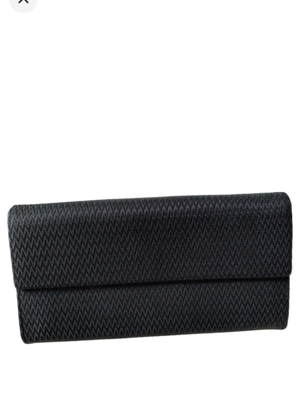 PAUL SMITH Long Chevron Pattern Long Dark Gray and Black Wallet